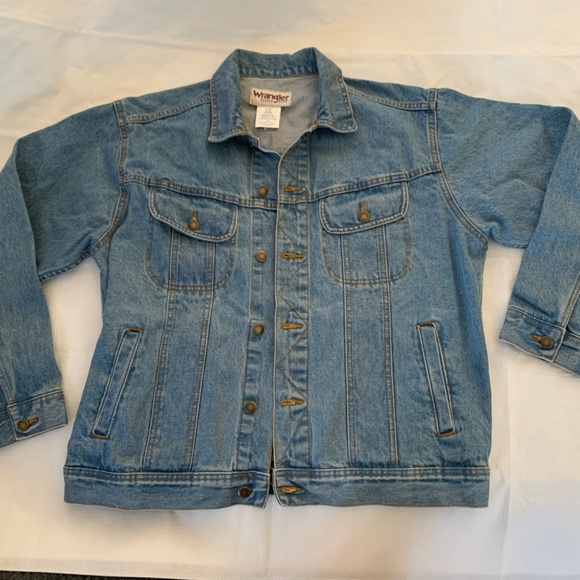 Vintage Wrangler Rugged Wear Denim Trucker Jean Jacket Mens Large 70's. - Picture 3 of 12